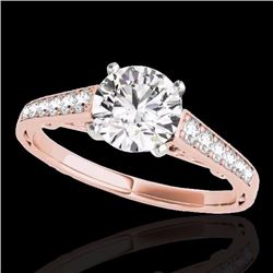 Genuine 1.35 CTW Certified G-I Genuine Diamond Solitaire Bridal Ring Gold - 34908-REF#98H7R