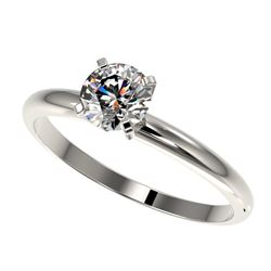 Genuine 0.77 CTW Certified H-I Quality Genuine Diamond Solitaire Engagement Ring Gold - 36385-REF#59