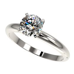 Genuine 1.26 CTW Certified H-I Quality Genuine Diamond Solitaire Engagement Ring Gold - 36420-REF#11