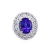 Image 2 : 14KT White Gold 5.79ct Tanzanite and Diamond Ring