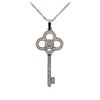 Image 2 : 14KT White Gold 0.47ctw Diamond Pendant With Chain