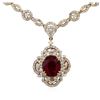 Image 2 : 14KT Yellow Gold 7.22ct Ruby and Diamond Necklace