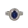 Image 2 : 14KT White Gold 2.65ct Sapphire and Diamond Ring