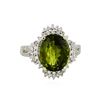 Image 2 : 18KT White Gold  6.52ct Tourmaline and Diamond Ring