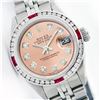 Image 1 : Womens Rolex Stainless Steel Diamond and Ruby Datejust Wristwatch