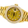 Image 2 : Ladies 18KT Yellow Gold Rolex President Watch with Diamond Bezel & Dial