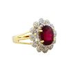 Image 1 : 14KT Yellow Gold 3.95ct Ruby and Diamond Ring