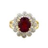 Image 2 : 14KT Yellow Gold 3.95ct Ruby and Diamond Ring