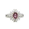 Image 2 : 18KT White Gold 1.06ctw Diamond and Spinel Ring