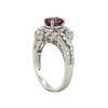 Image 3 : 18KT White Gold 1.06ctw Diamond and Spinel Ring