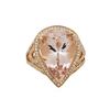 Image 2 : 14KT Rose Gold 9.62ct Morganite and Diamond Ring