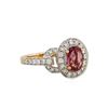 Image 1 : 18KT Rose Gold 1.28ct Spinel and Diamond Ring