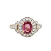 Image 2 : 18KT Rose Gold 1.28ct Spinel and Diamond Ring