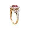 Image 3 : 18KT Rose Gold 1.28ct Spinel and Diamond Ring