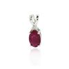 Image 2 : 10KT Yellow Gold 0.5ct Ruby and Diamond Pendant