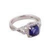 Image 1 : 14KT White Gold 1.64ct Tanzanite and Diamond Ring