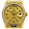 Image 2 : Mens 18KT Yellow Gold Rolex 1.65ctw Diamond DayDate Watch