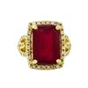 Image 2 : 14KT Yellow Gold 12.73ct Ruby and Diamond Ring