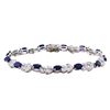Image 1 : 14KT White Gold 7.55ct Sapphire and Diamond Bracelet