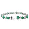 Image 3 : 14KT White Gold 8.43ct Emerald and Diamond Bracelet