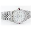 Image 2 : Mens Rolex Stainless Steel Diamond and Ruby Datejust Wristwatch