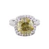 Image 2 : 18KT White Gold 5.75ctw Fancy Yellowish Brown Diamond Ring
