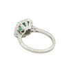 Image 3 : 18KT White Gold 0.63ct Emerald and Diamond Ring