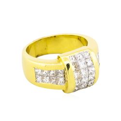 18KT Yellow Gold 2.03ctw Princess Cut Diamond Ring