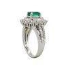 Image 3 : 14KT White Gold 0.95ct Emerald and Diamond Ring