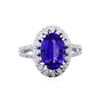 Image 2 : 14KT White Gold 4.11ct Tanzanite and Diamond Ring