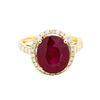 Image 2 : 14KT Yellow Gold 6.47ct Ruby and Diamond Ring