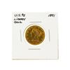 Image 1 : 1891 $5 Liberty Head Half Eagle Gold Coin