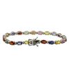 Image 2 : 14KT White Gold 12.09ctw Sapphire and Diamond Bracelet