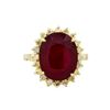 Image 2 : 14KT Yellow Gold 12.64ct Ruby and Diamond Ring