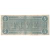 Image 2 : 1864 $5 The Confederate States of America Note