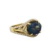 Image 1 : 14KT Yellow Gold 6.19ct Tanzanite and Diamond Ring