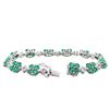 Image 3 : 14KT White Gold 7.42ct Emerald and Diamond Bracelet