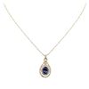 Image 1 : 14KT White Gold 4.53ct Tanzanite and Diamond Pendant With Chain