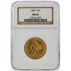 Image 1 : 1893 $10 Liberty Head Gold Coin NGC Graded MS62