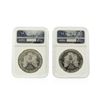 Image 2 : 2 Coin Set 1995-1996 Silver Eagle Coins NGC Graded MS69
