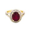 Image 2 : 14KT Yellow Gold 4.17ct Ruby and Diamond Ring