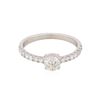 Image 2 : 14KT White Gold 0.60ctw Round Diamond Engagement Ring