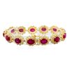 Image 2 : 14KT Yellow Gold 22.90ctw Ruby and Diamond Bracelet