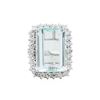 Image 2 : 14KT White Gold 30.70ct Aquamarine and Diamond Ring