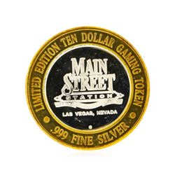 Main Street Station Las Vegas $10 Casino Gaming Token .999 Silver Limited Editio