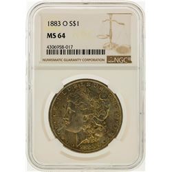 1883-O $1 Morgan Silver Dollar NGC Graded MS64