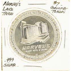 Harveys Resort Hotel $7 Casino Gaming Token .999 Silver Limited Edition