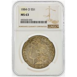 1884-O $1 Morgan Silver Dollar NGC Graded MS63