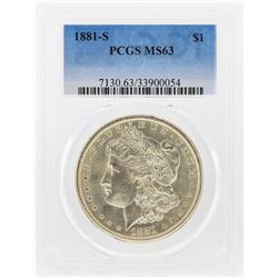 1881-S $1 Morgan Silver Dollar PCGS Graded MS63