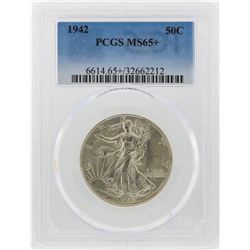 1942 Walking Liberty Half Dollar PCGS Graded MS65+